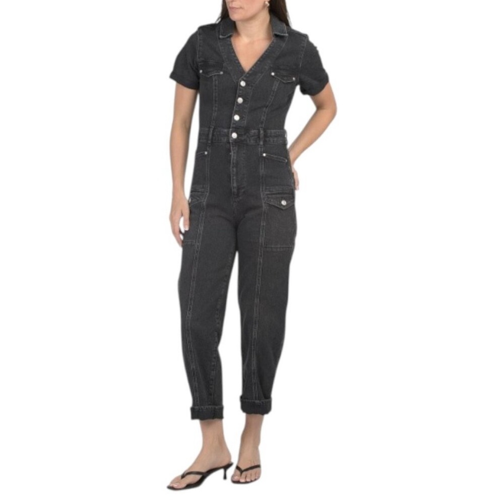 PAIGE Black Denim Jumpsuit